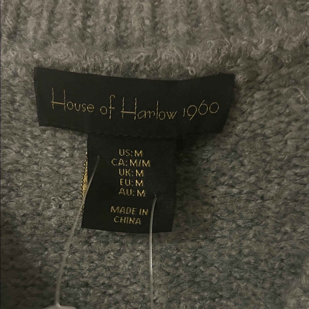 House of Harlow 1960 Charcoal Knit Cardigan - Picture 2 of 6